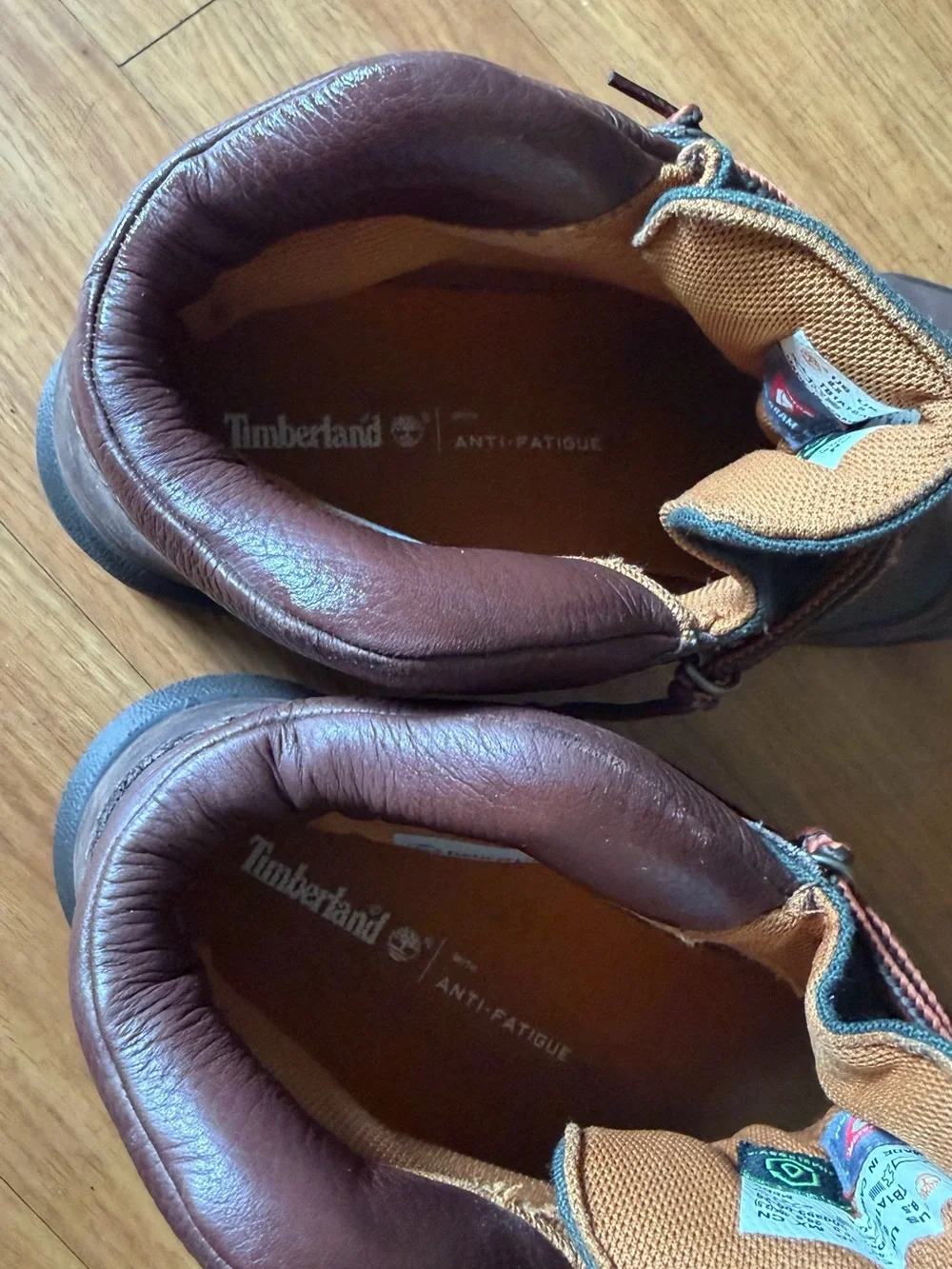 Timberland Brown and Green Men's Leather Hiking Boots
